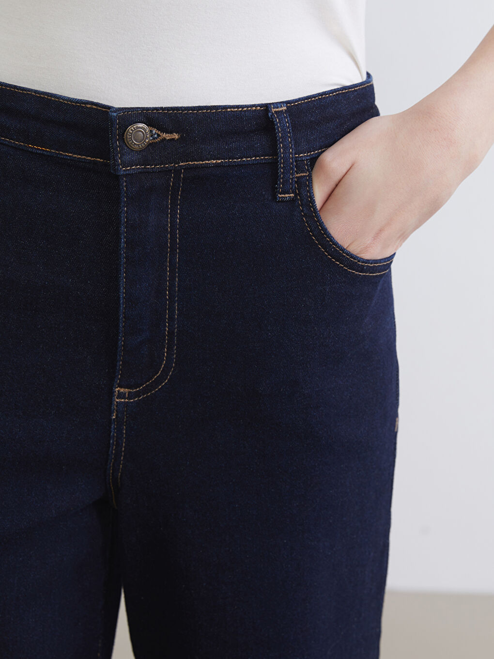 İndigo Wideleg Kadın Jean Pantolon-2