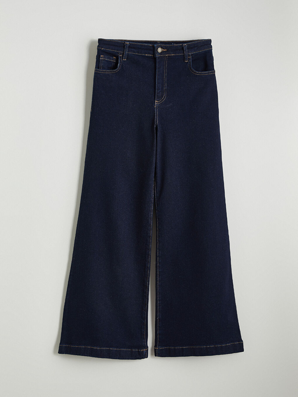 İndigo Wideleg Kadın Jean Pantolon-4