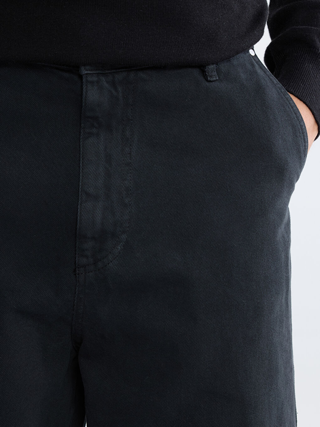 Standard Fit Twill Men's Trousers-2