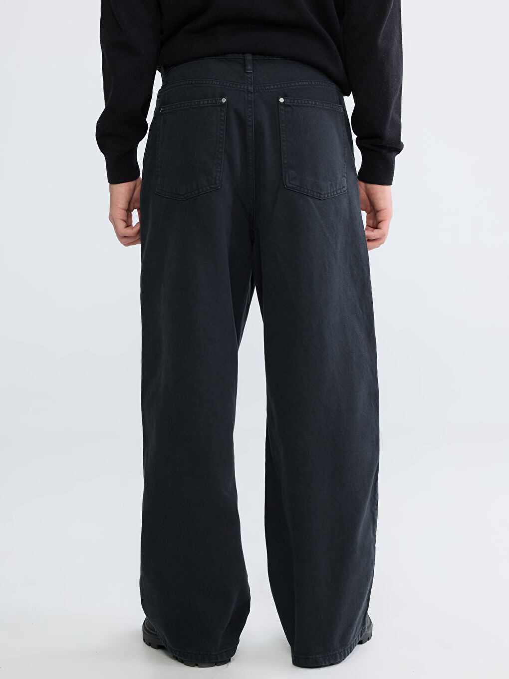 Standard Fit Twill Men's Trousers-3