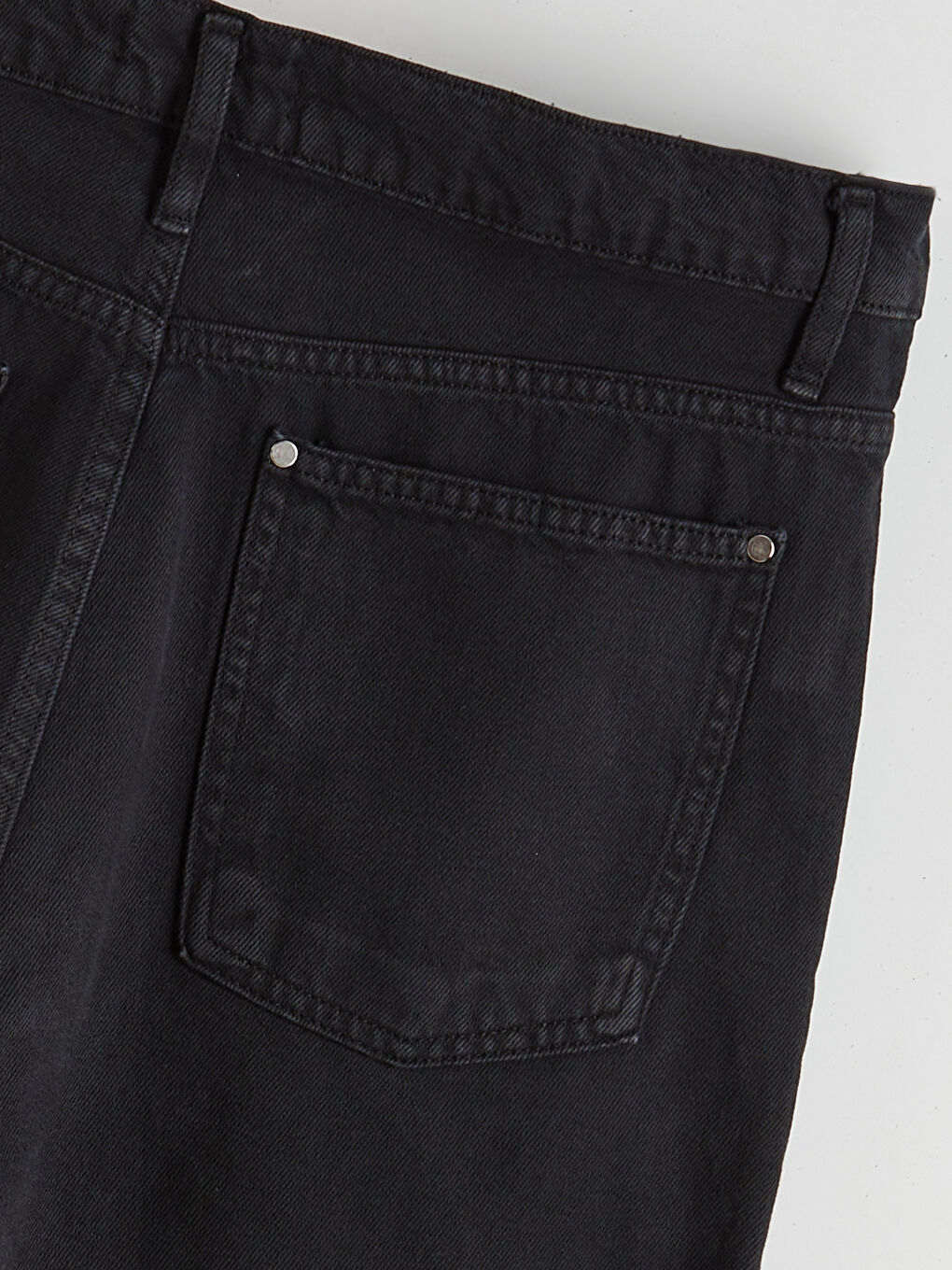 Siyah Standart Kalıp Gabardin Erkek Pantolon-1