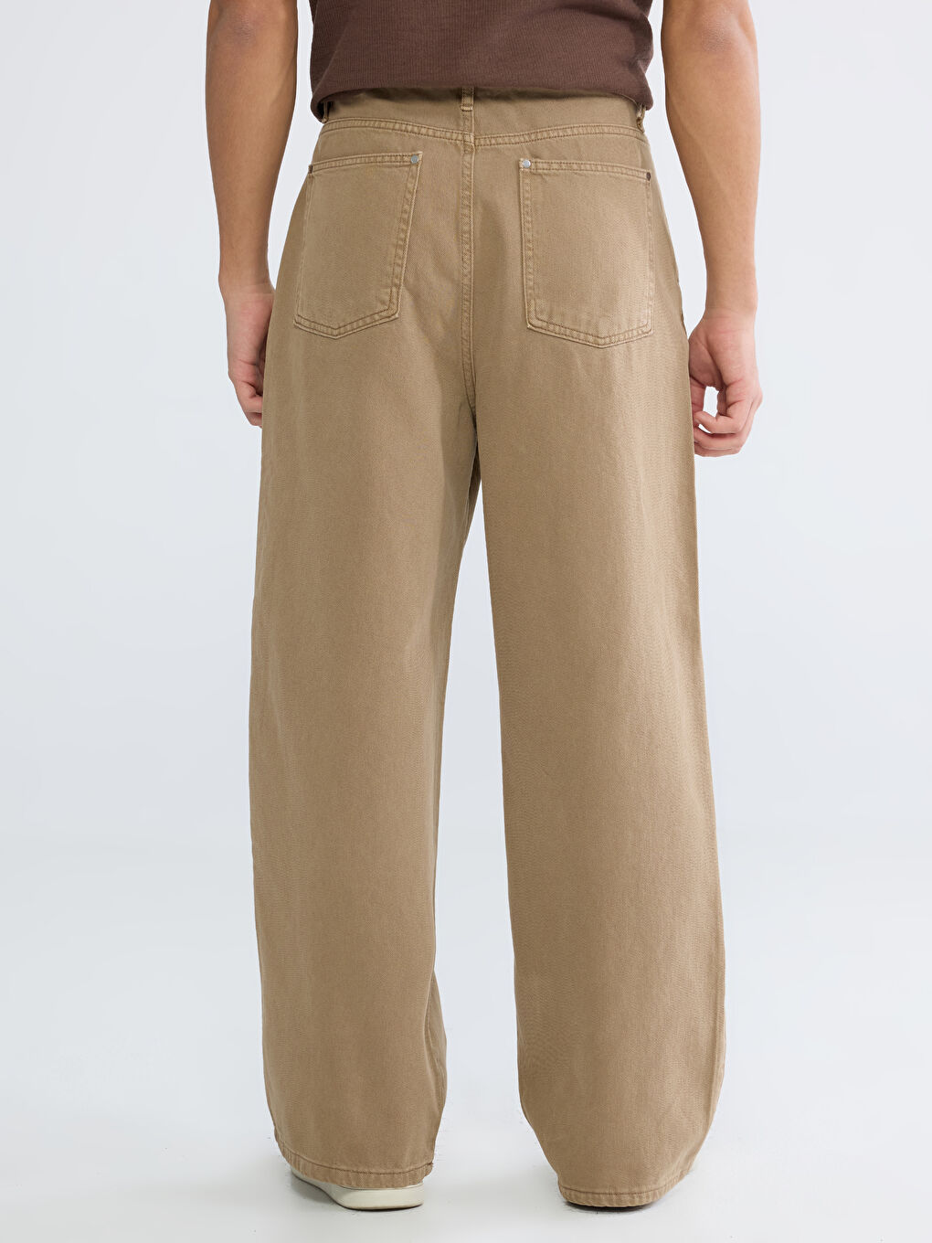 Standard Fit Twill Men's Trousers-3