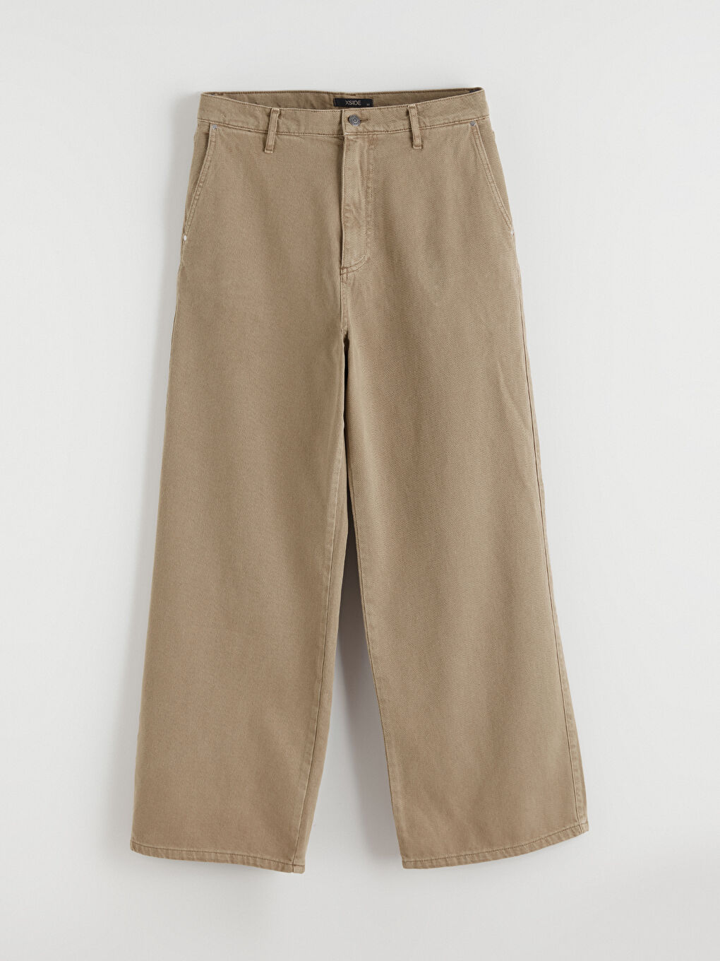 Bej Standart Kalıp Gabardin Erkek Pantolon