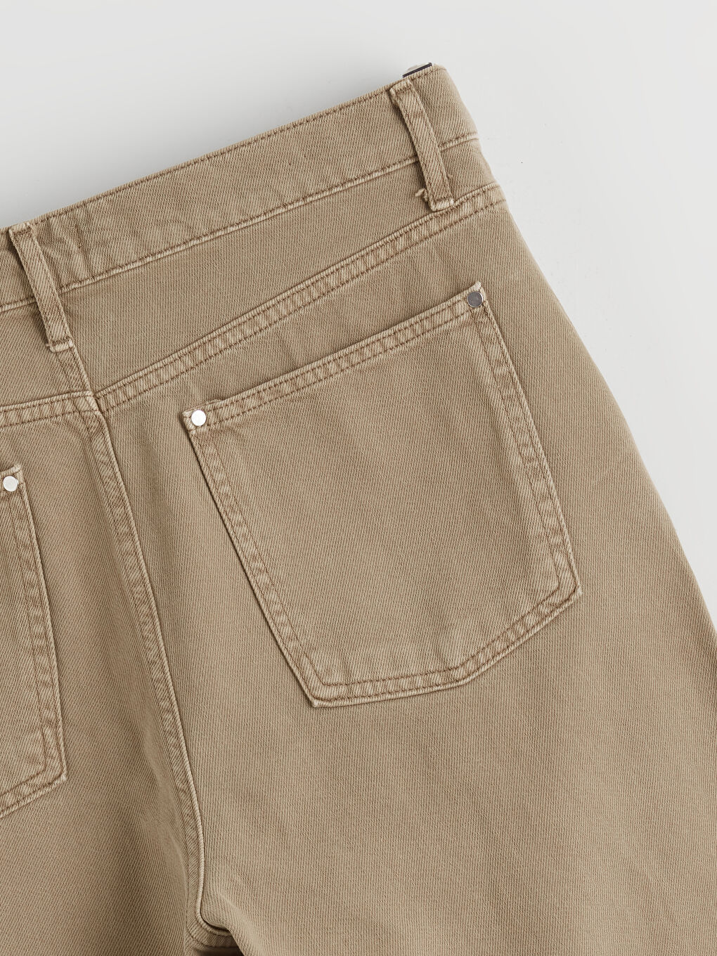 Bej Standart Kalıp Gabardin Erkek Pantolon-1