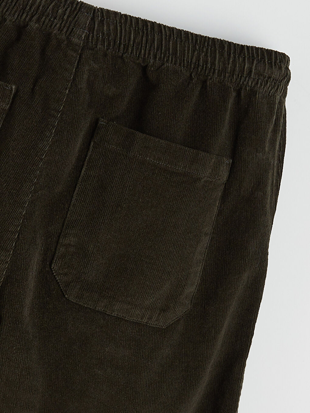 Yeşil Rahat Kalıp Kadife Erkek Pantolon-1