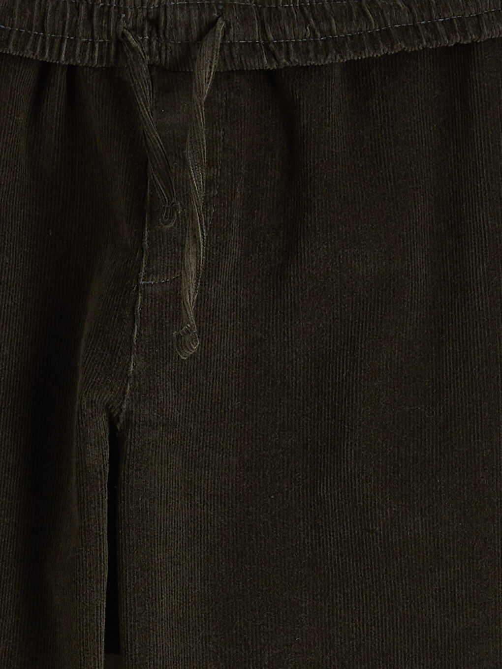 Yeşil Rahat Kalıp Kadife Erkek Pantolon-2