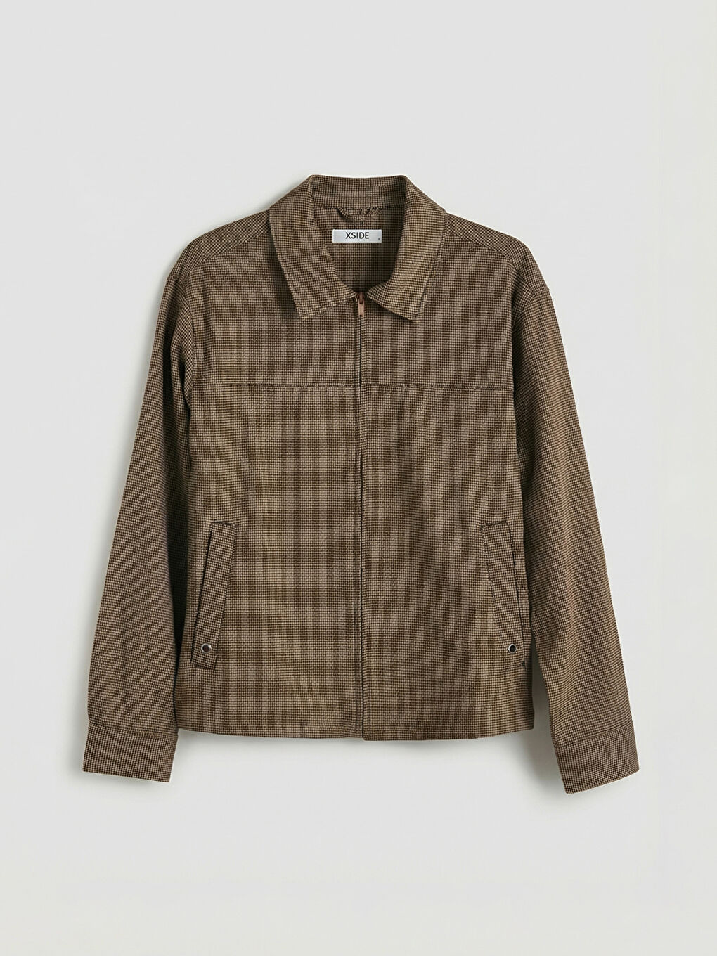 Kahverengi Rahat Kalıp Erkek Gömlek Ceket