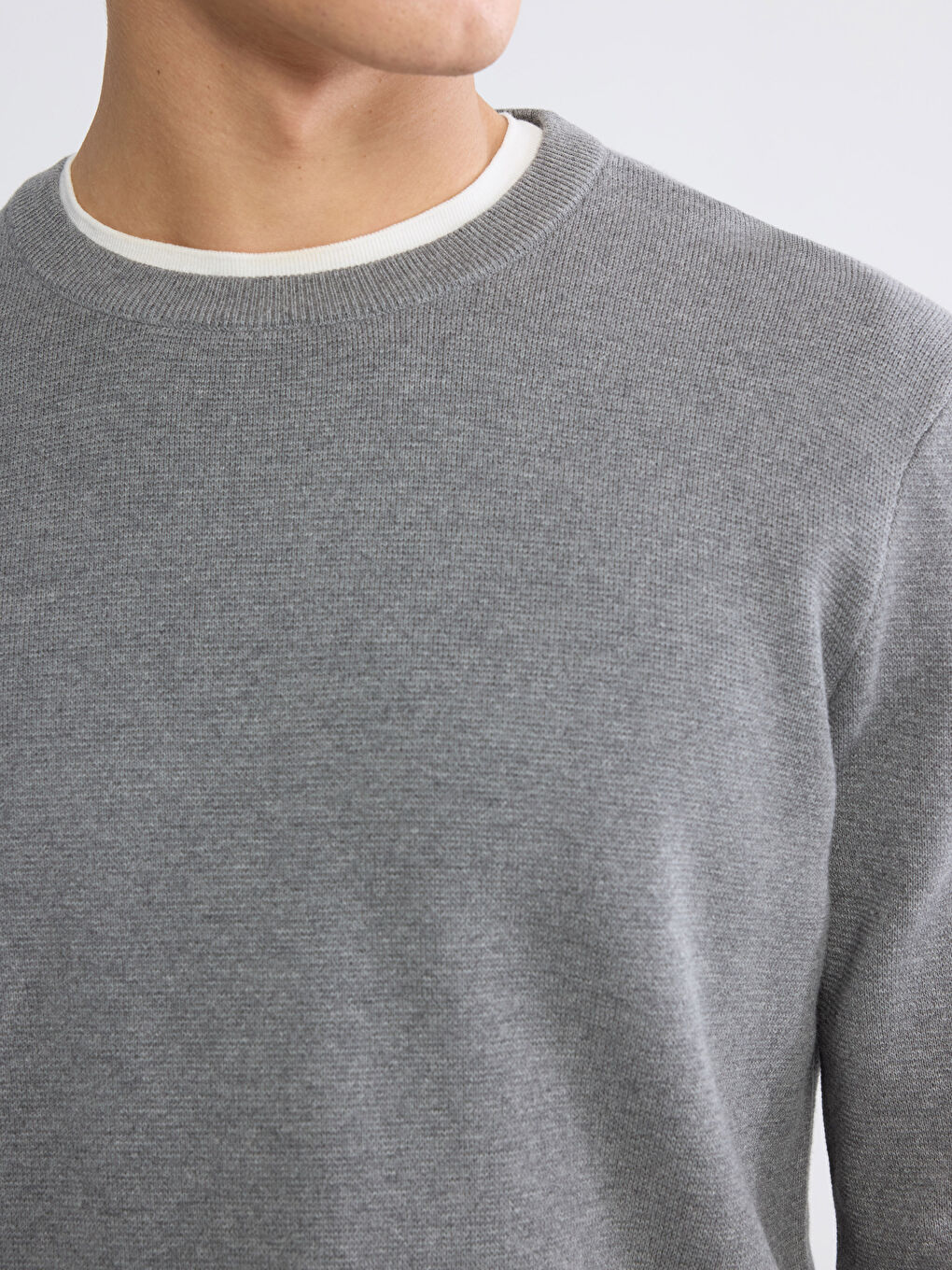 Bisiklet Yaka Erkek Triko Kazak-2