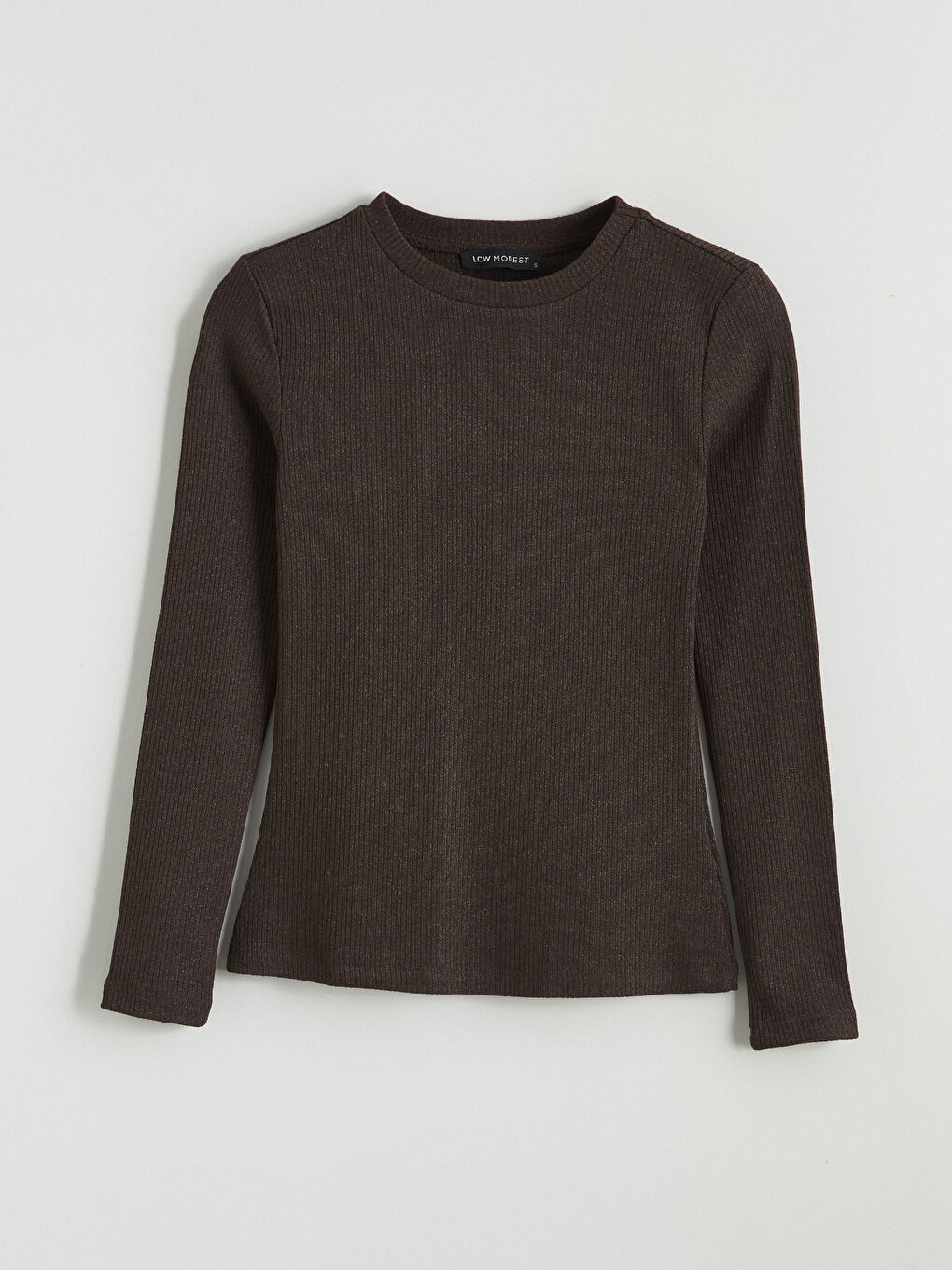 Kahverengi Bisiklet Yaka Kadın Body-4