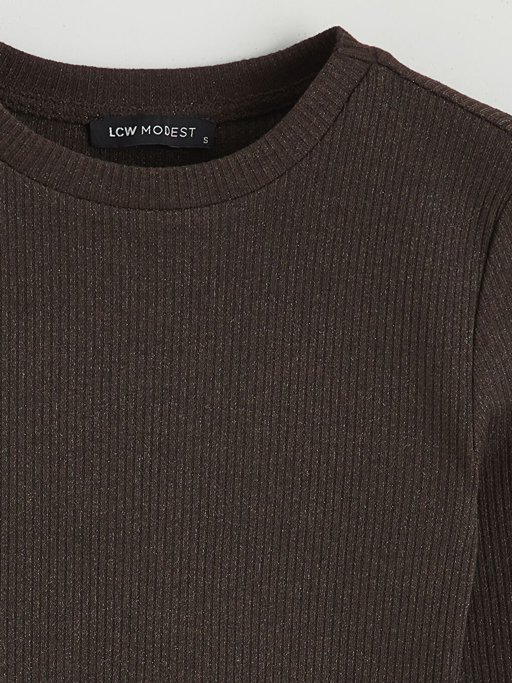 Kahverengi Bisiklet Yaka Kadın Body-5