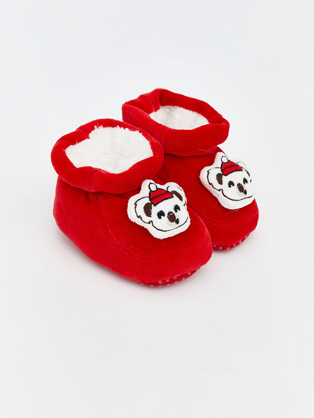 Kırmızı Hayvan Figürlü Erkek Bebek Panduf