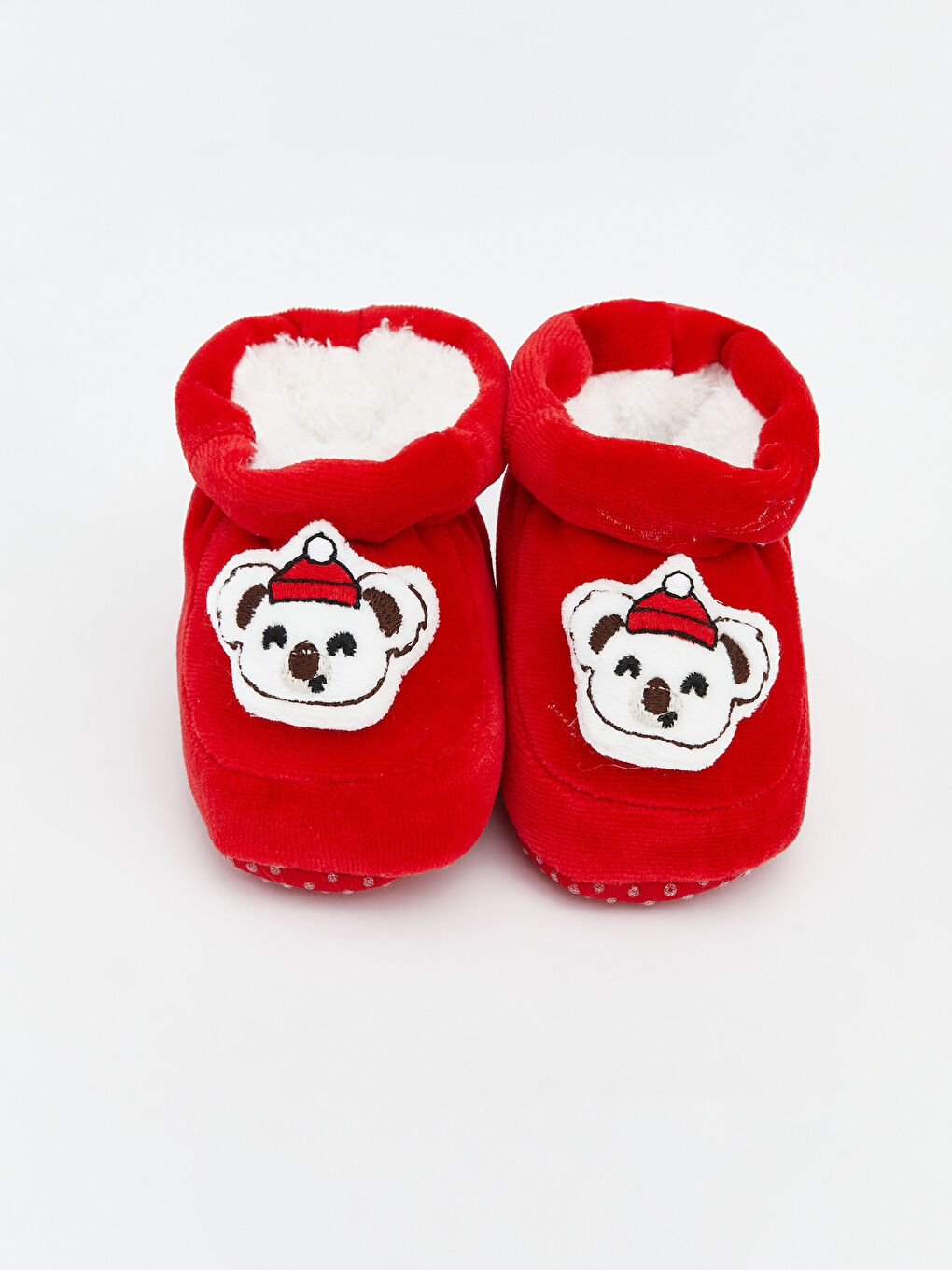 Kırmızı Hayvan Figürlü Erkek Bebek Panduf-2