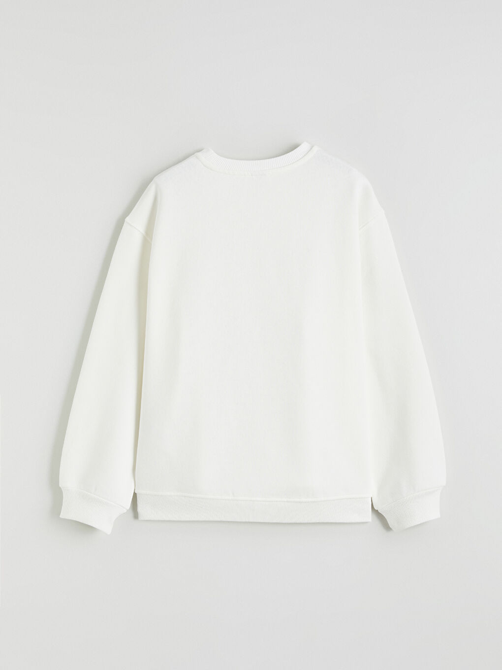 Ekru Fiyonk Baskılı Kız Çocuk Sweatshirt-3