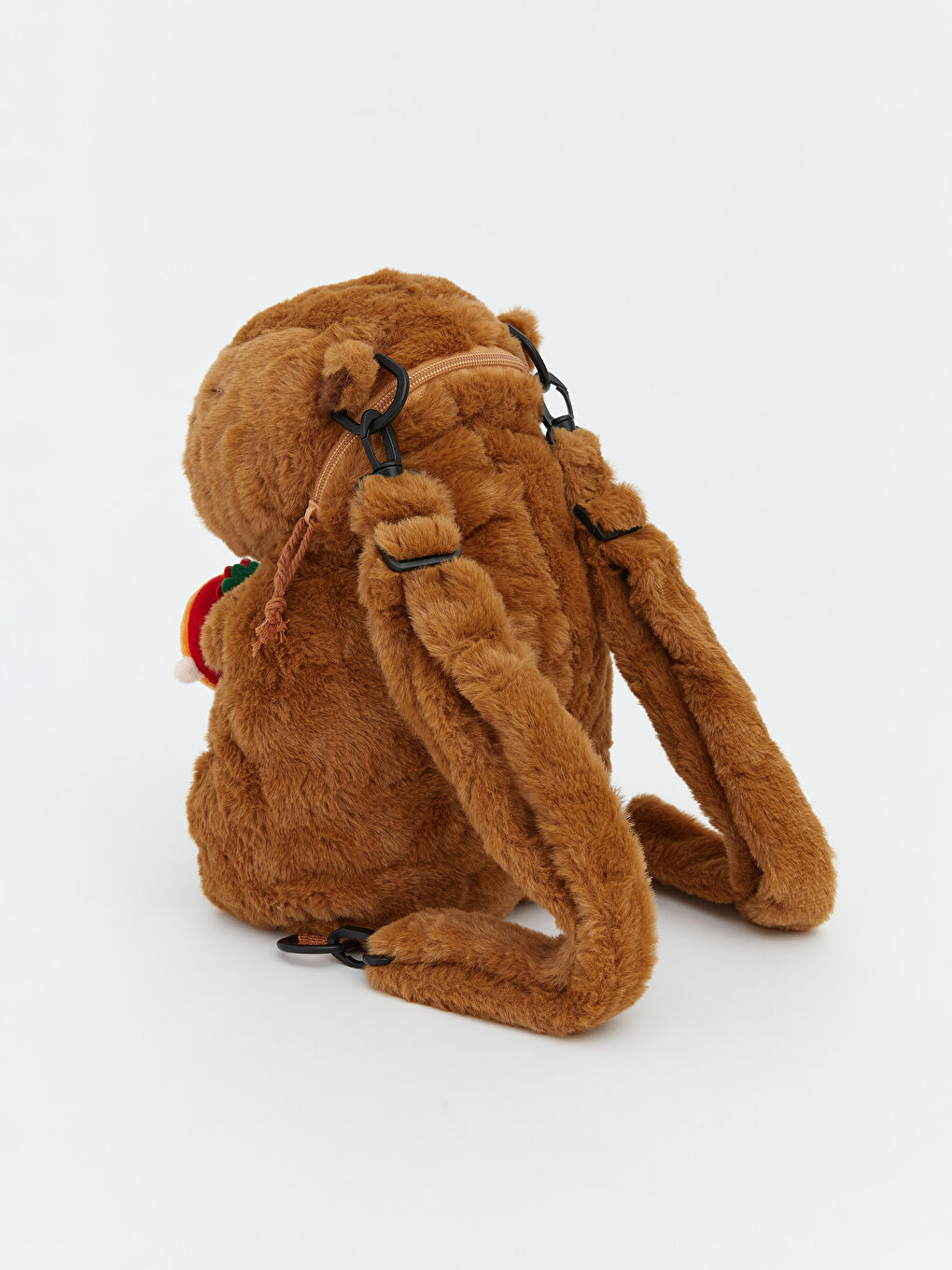 Kahverengi Hayvan Figürlü Pelüş Kız Çocuk Sırt Çantası-2