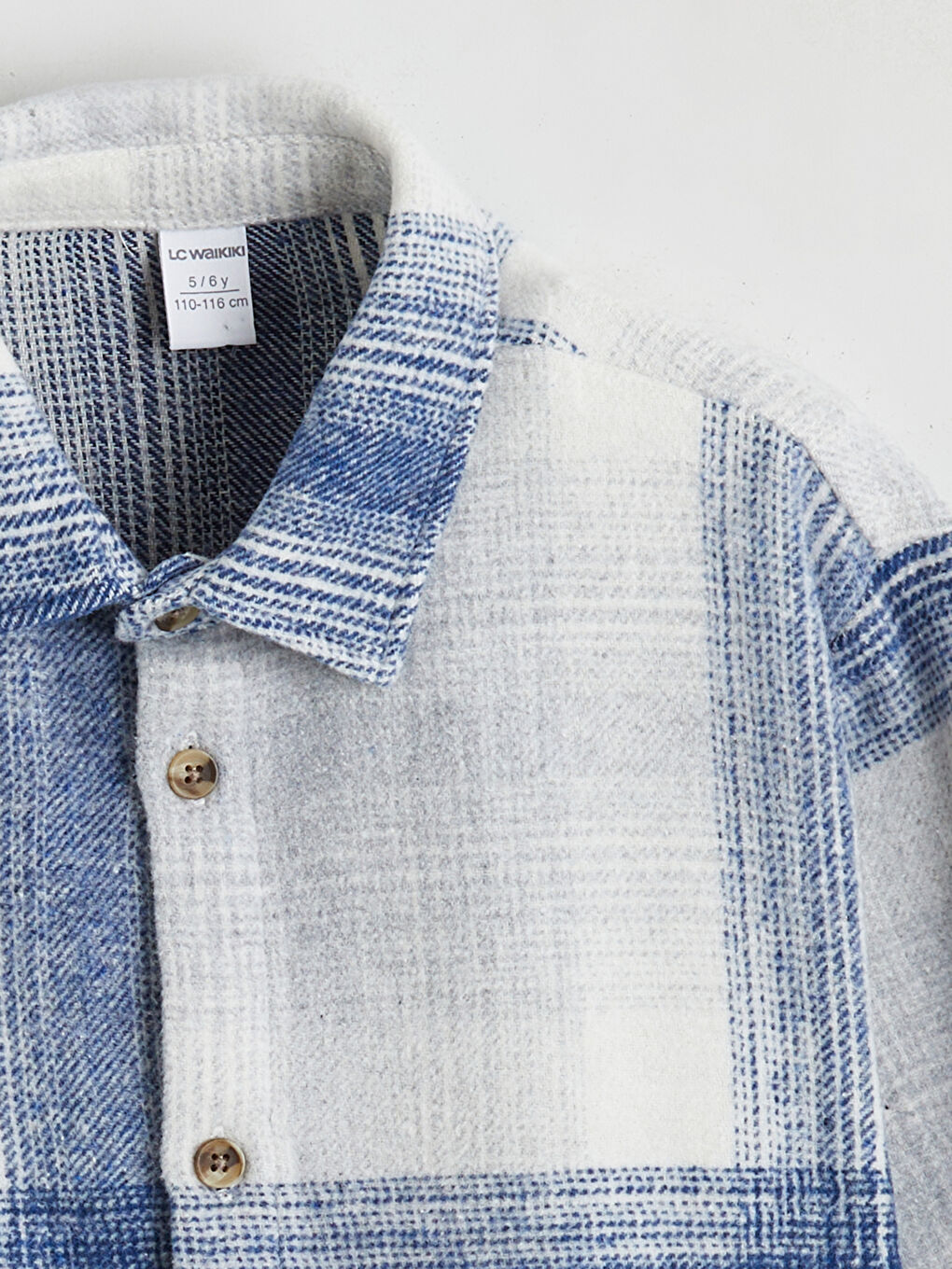 Lacivert Ekose Erkek Çocuk Oduncu Gömlek-1