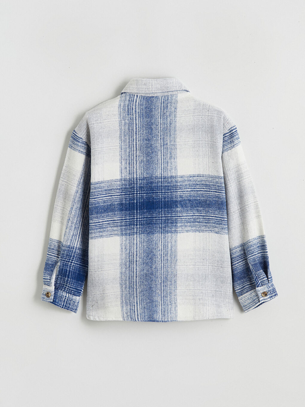 Lacivert Ekose Erkek Çocuk Oduncu Gömlek-2