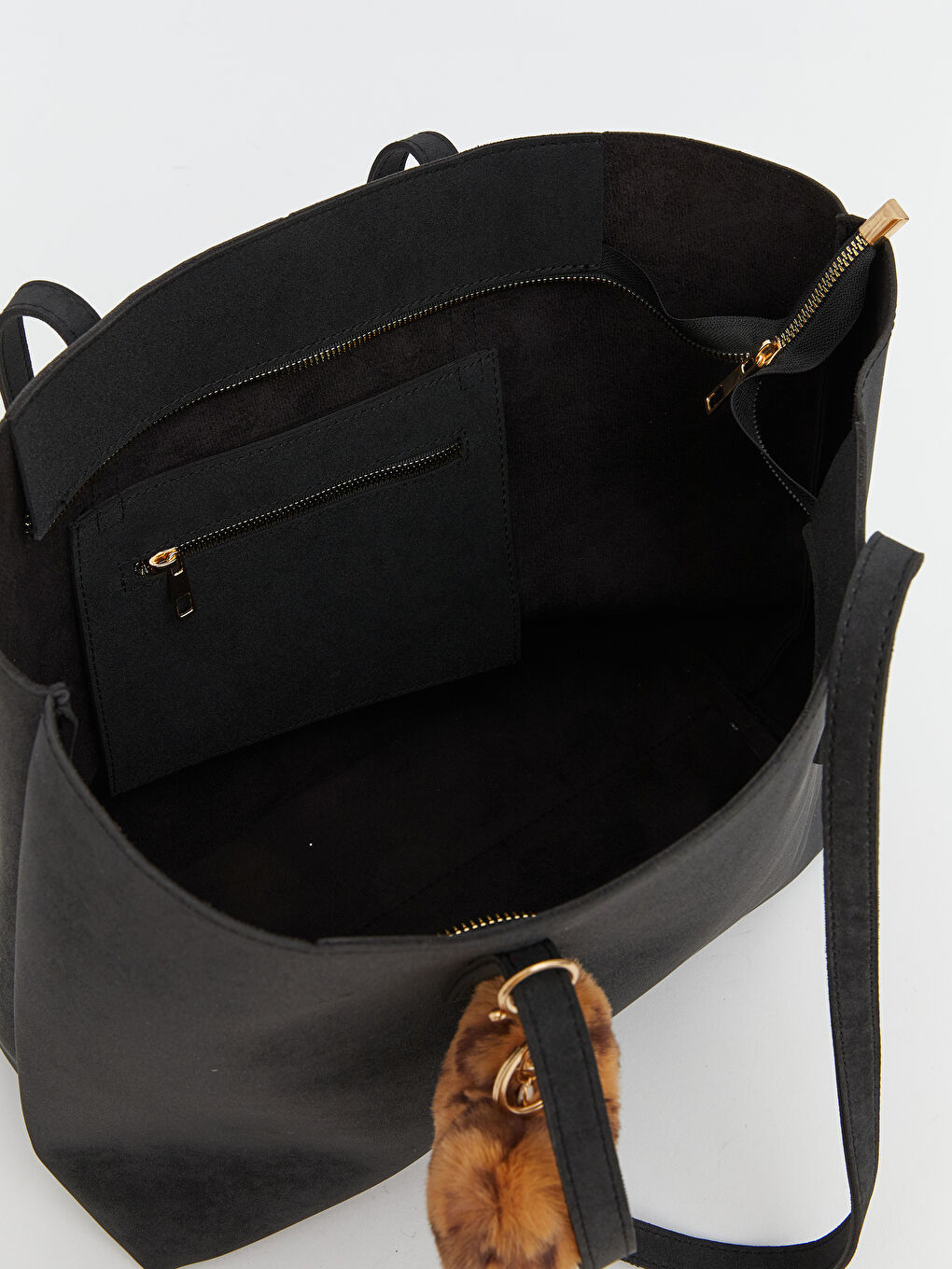 Antrasit Deri Görünümlü Kadın Omuz Çantası-3