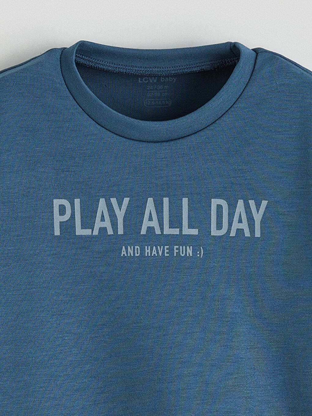 Petrol Bisiklet Yaka Baskılı Erkek Bebek Sweatshirt-2