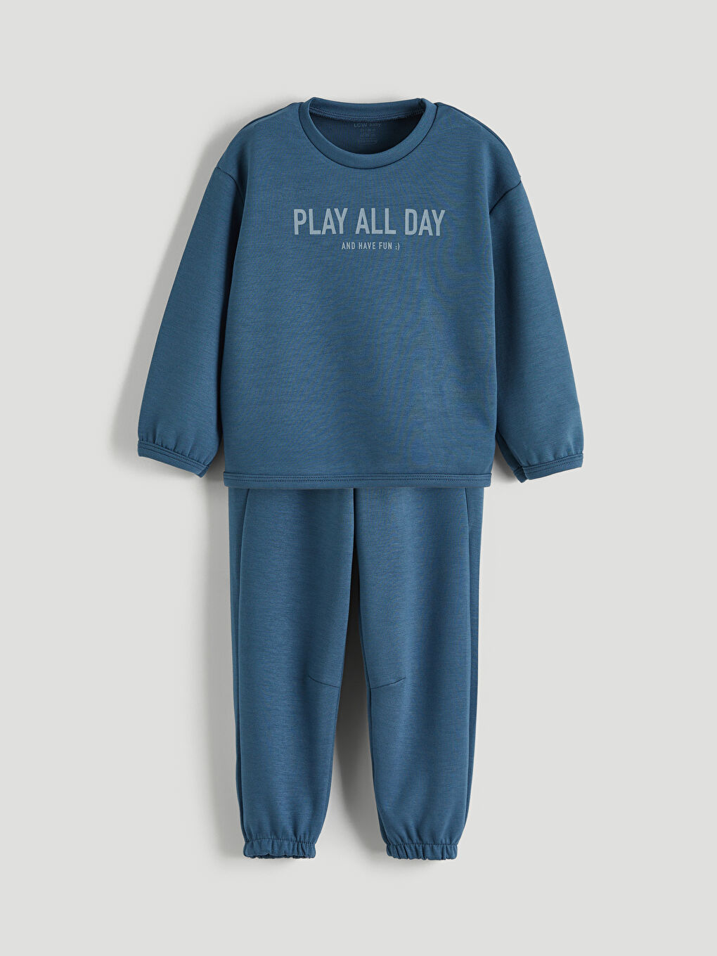 Petrol Baskılı Erkek Bebek Sweatshirt ve Pantolon 2'li