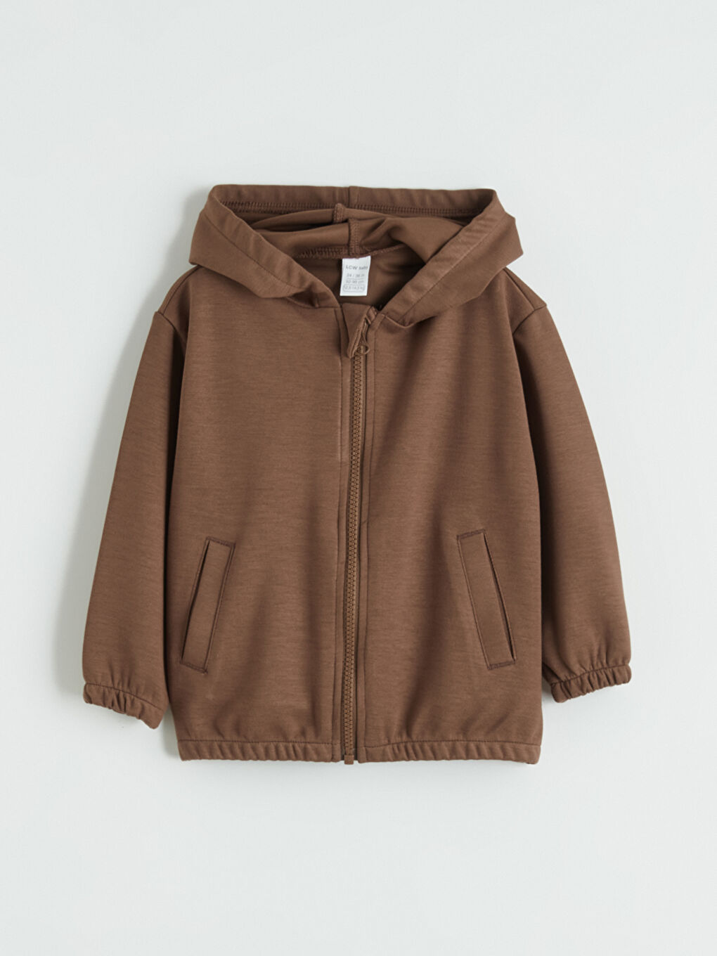 Kahverengi Kapüşonlu Erkek Bebek Eşofman Takımı-1