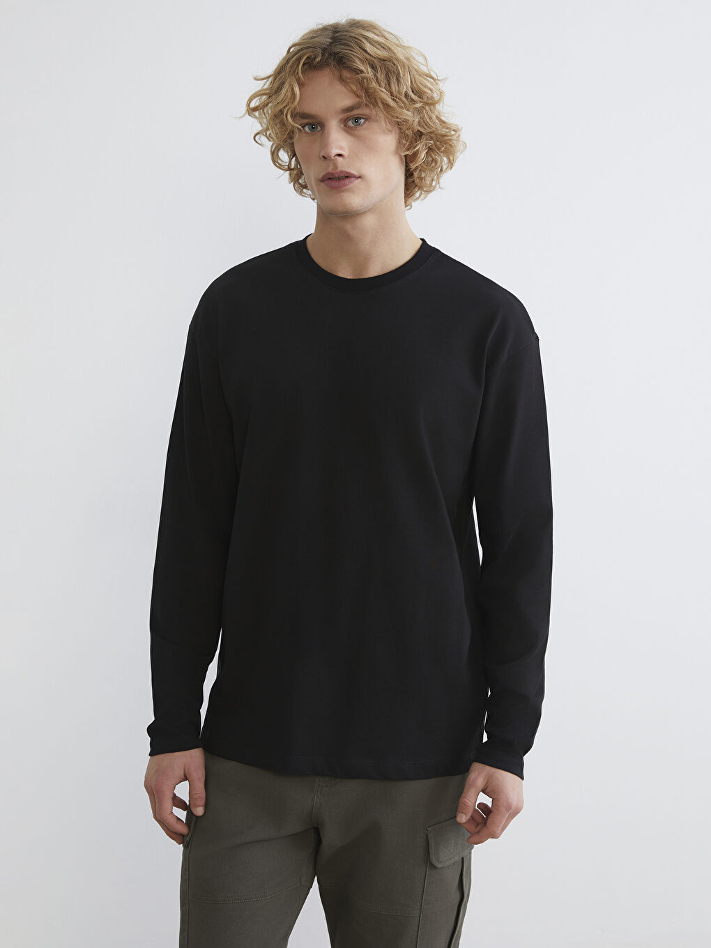 Crew Neck Long Sleeve Men's T-Shirt 2-Pack-2