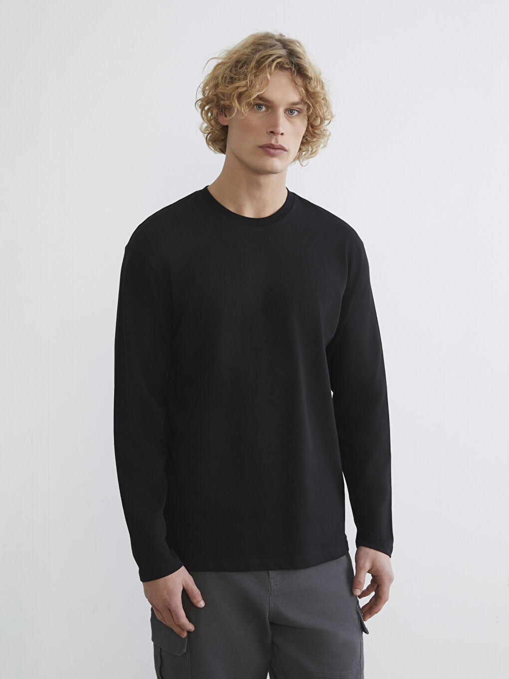 Crew Neck Knitted Men's T-Shirt 3-packs-1