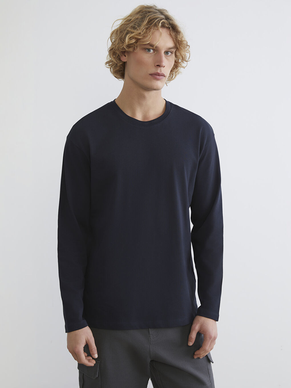 Crew Neck Knitted Men's T-Shirt 3-packs-4