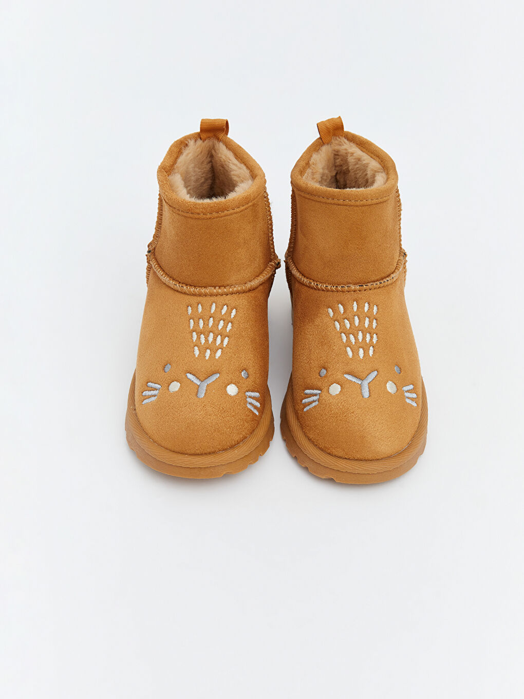 Bej Süet Görünümlü Kız Bebek Bot-2