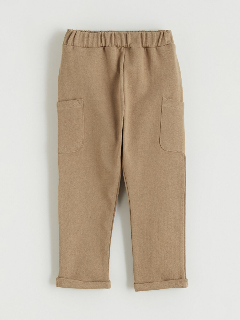 Kahverengi Beli Lastikli Basic Erkek Bebek Jogger Eşofman Altı