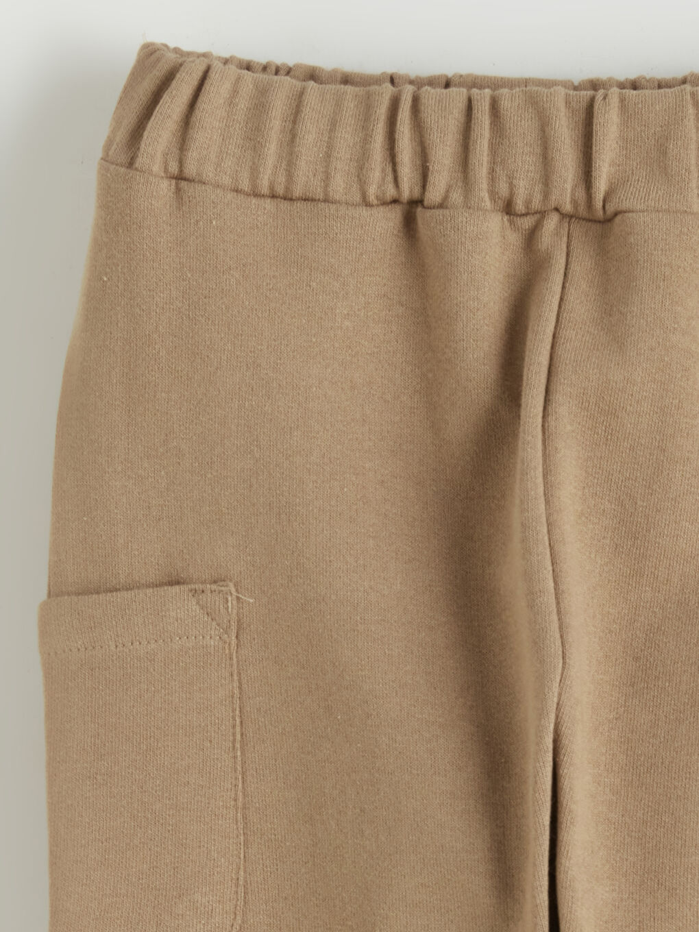 Kahverengi Beli Lastikli Basic Erkek Bebek Jogger Eşofman Altı-1