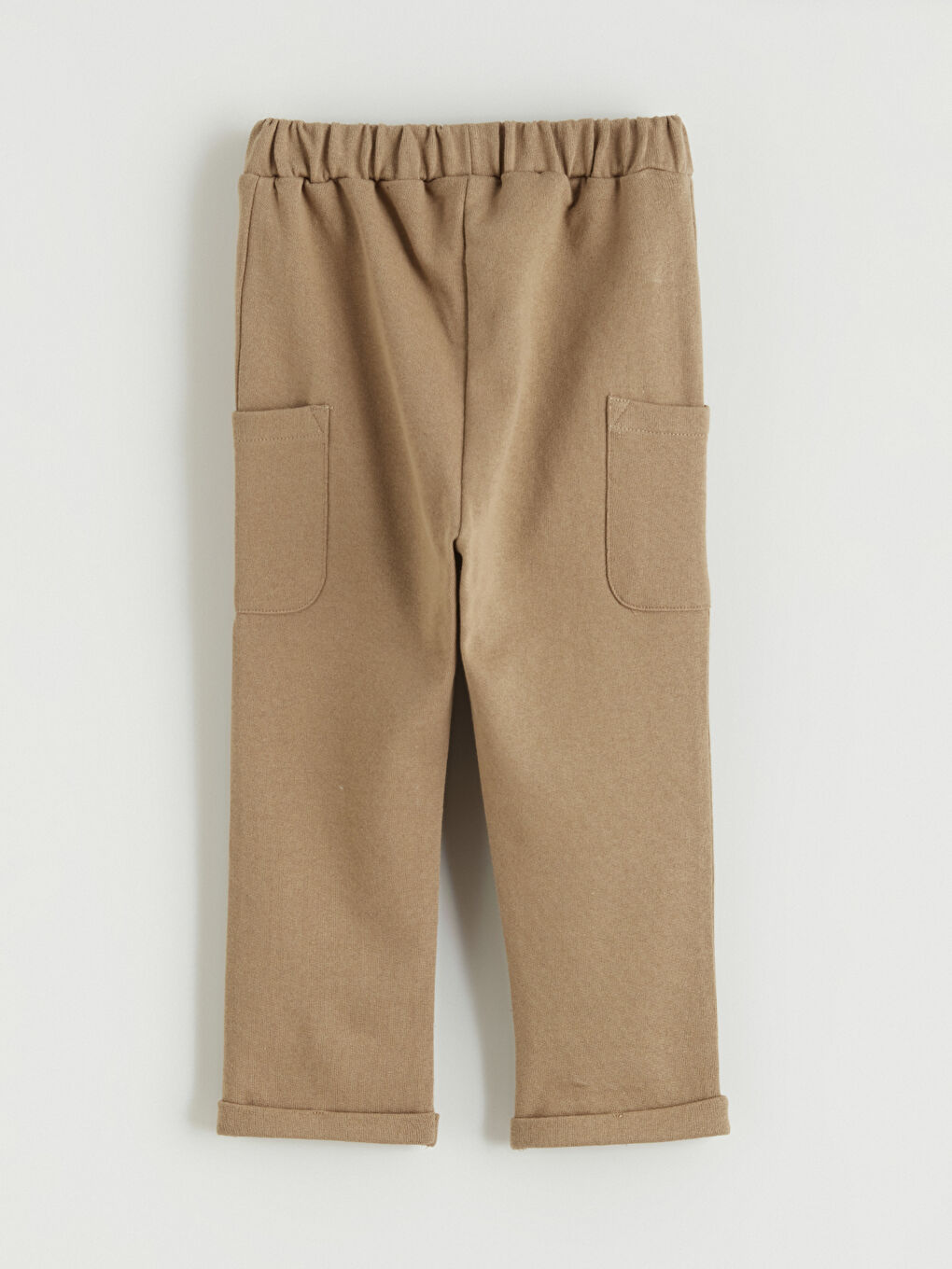 Kahverengi Beli Lastikli Basic Erkek Bebek Jogger Eşofman Altı-2