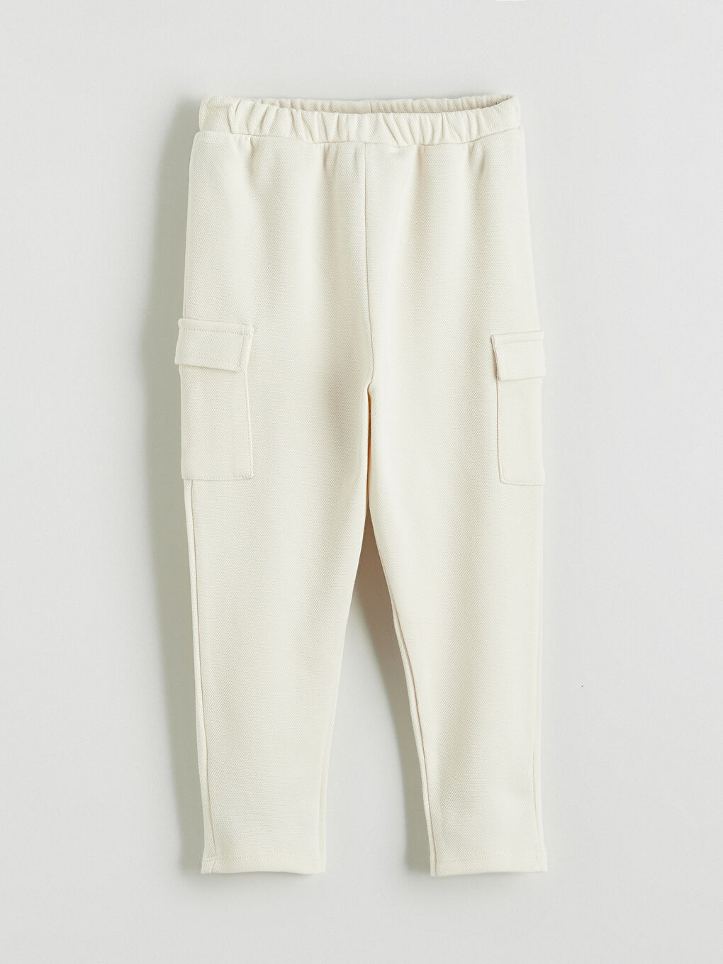 Bej Beli Lastikli Basic Erkek Bebek Eşofman Altı