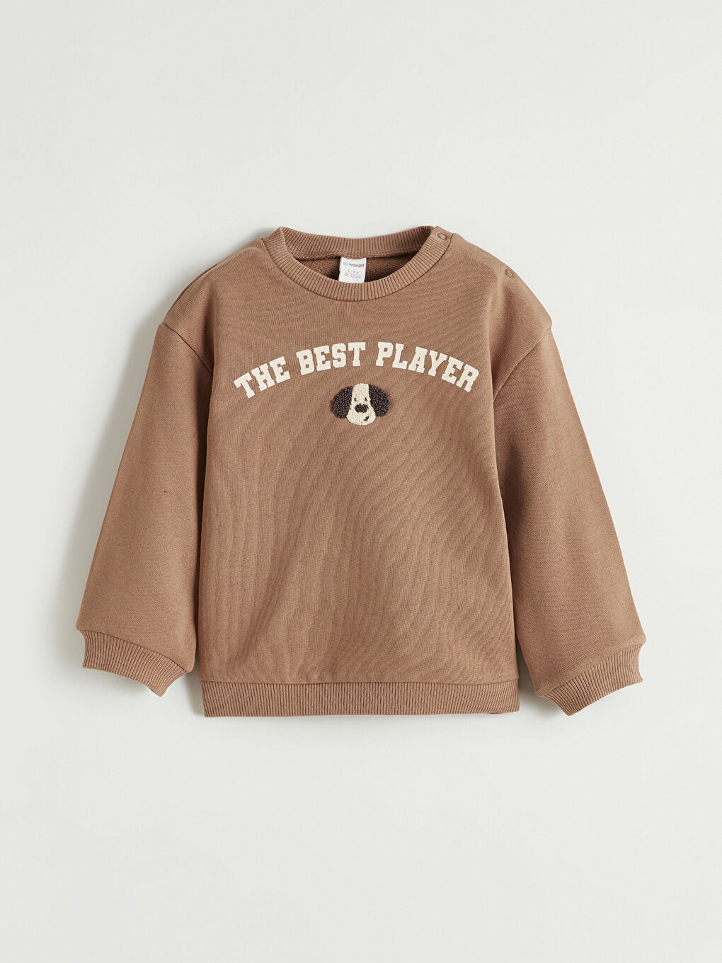 Kahverengi Baskılı Erkek Bebek Sweatshirt