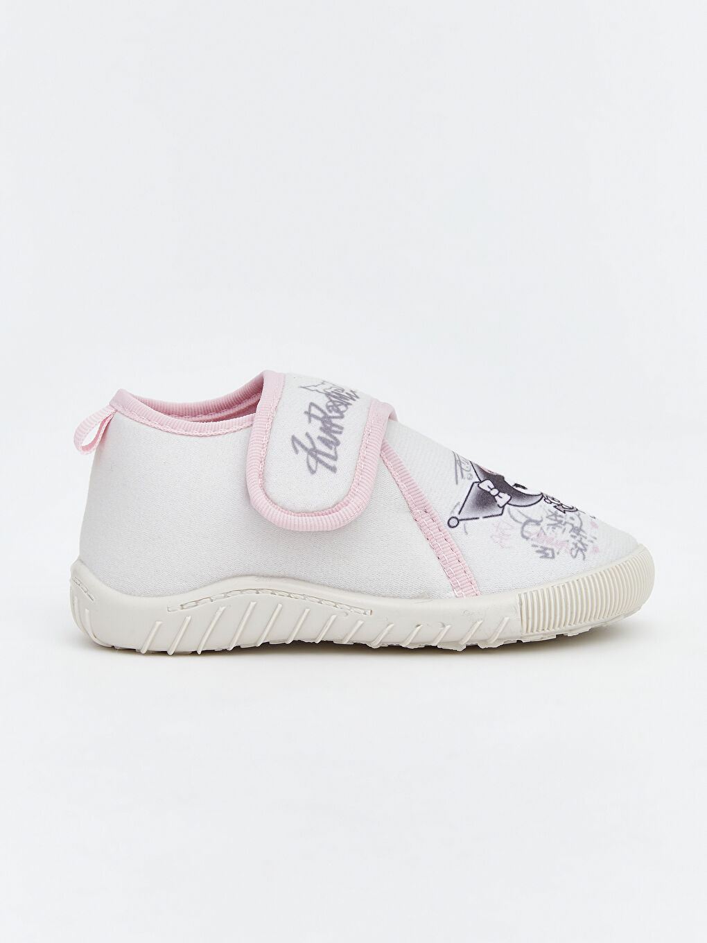 Bej Kuromi Nakışlı Kız Bebek Panduf-1