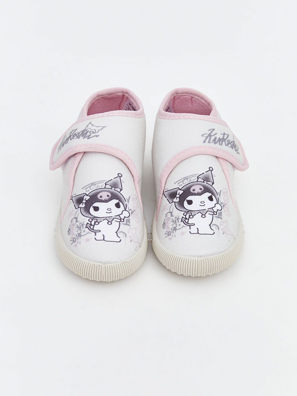 Bej Kuromi Nakışlı Kız Bebek Panduf-2