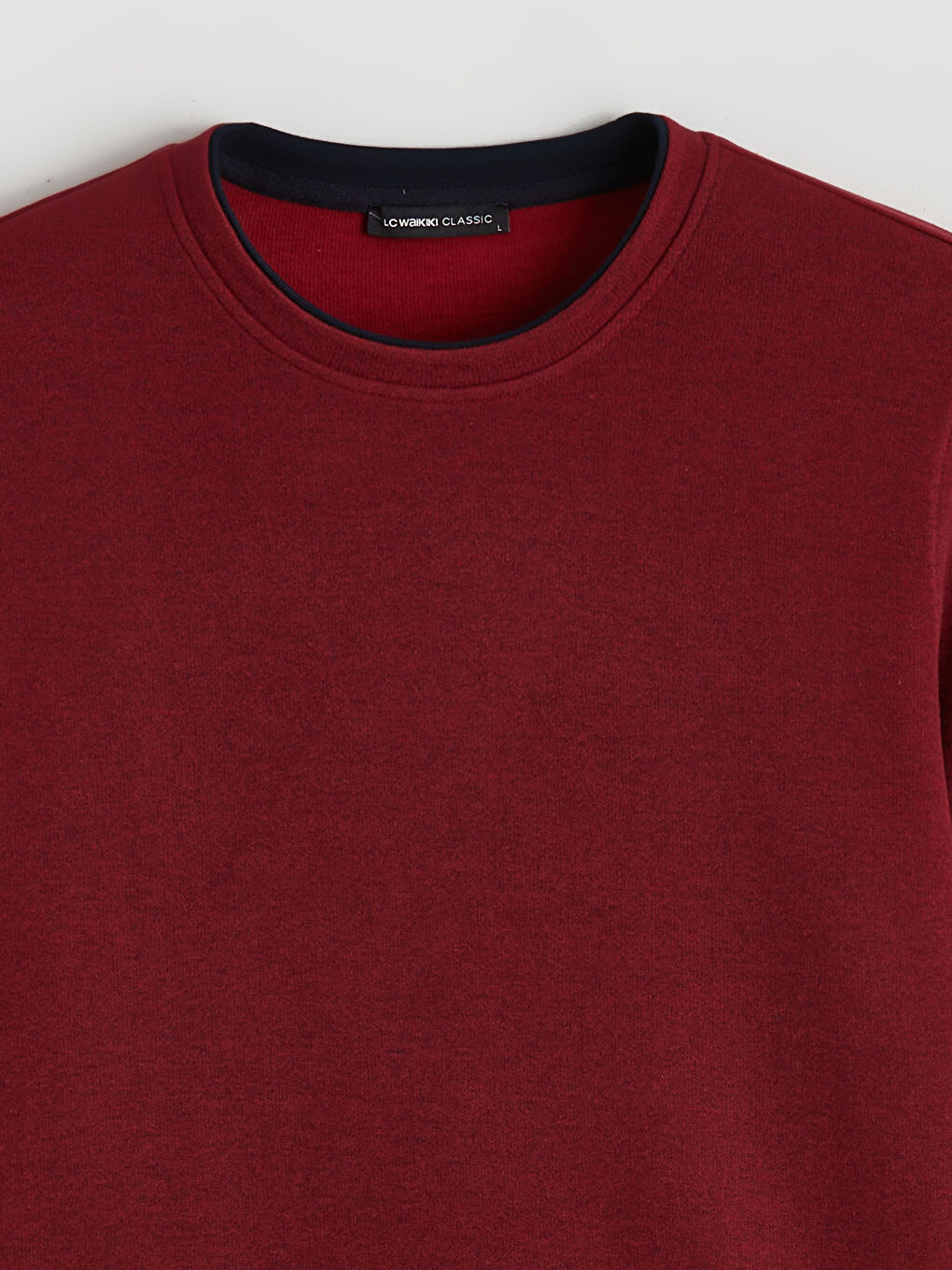 Kırmızı Bisiklet Yaka Erkek Sweatshirt-5