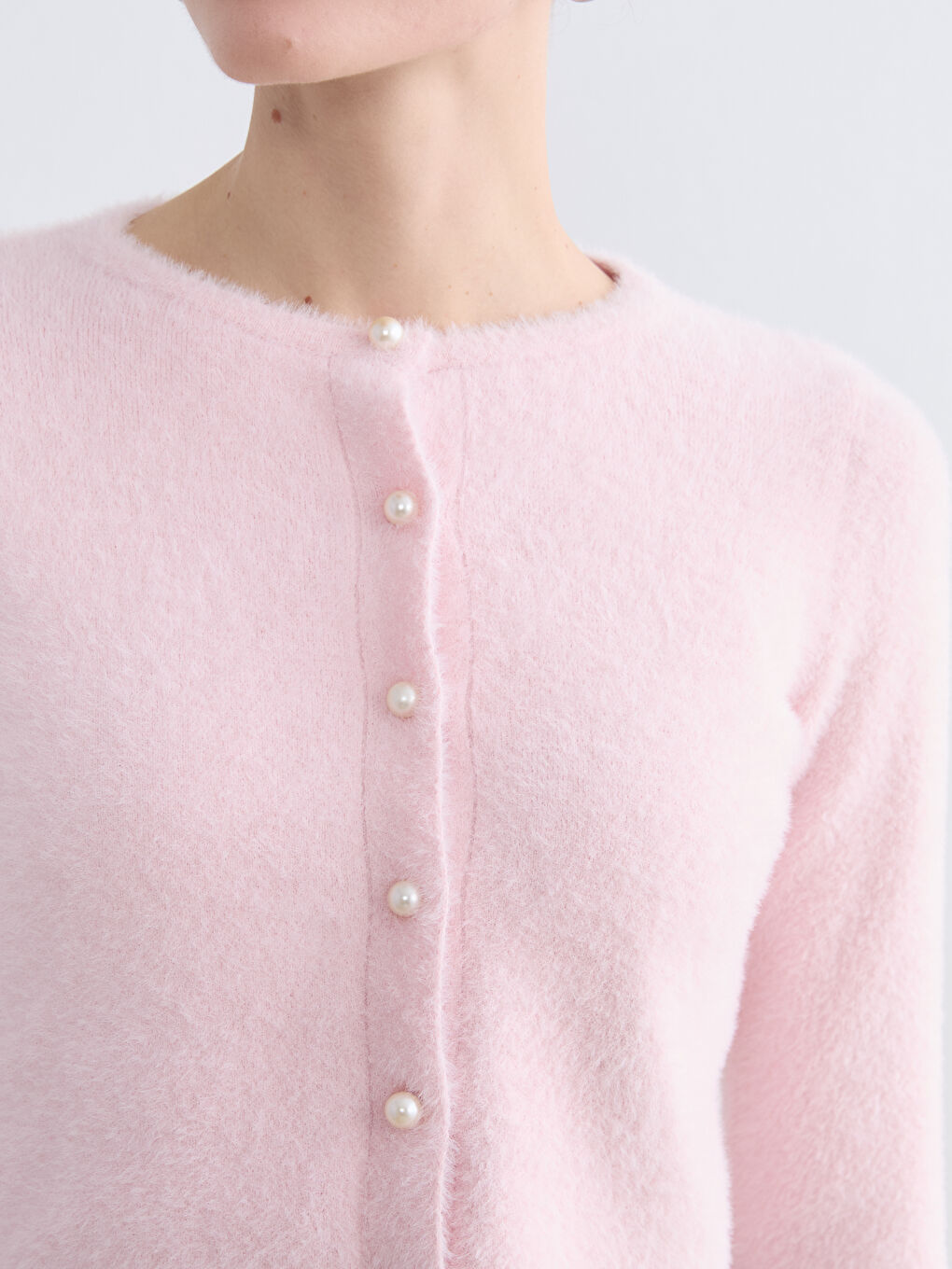 Crew Neck Women's Knitwear Cardigan-2