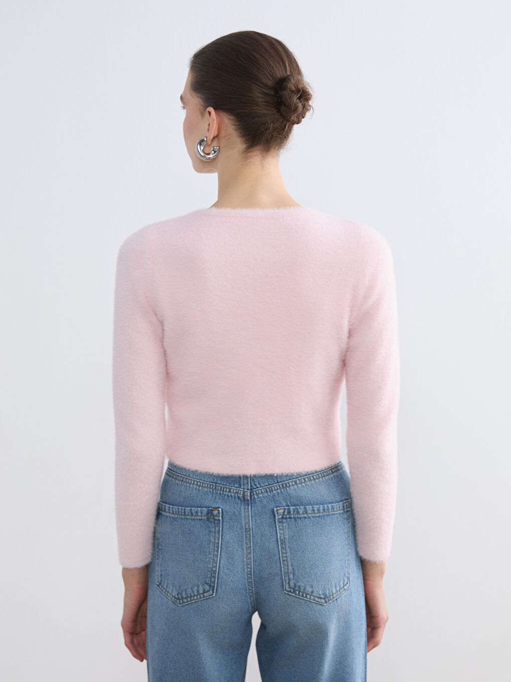 Crew Neck Women's Knitwear Cardigan-3