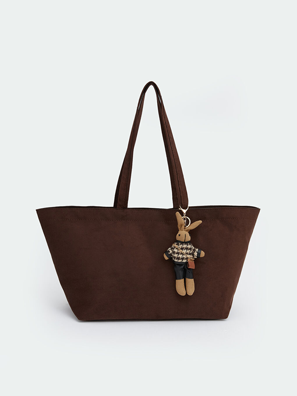 Kahverengi Süet Görünümlü Kadın Omuz Çantası