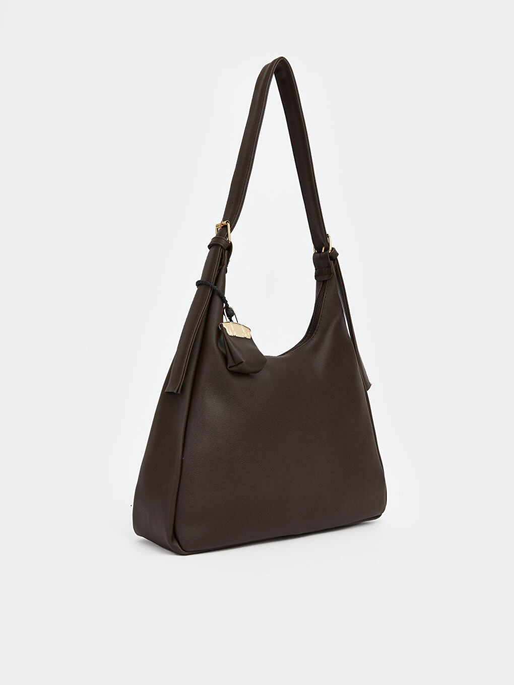 Kahverengi Deri Görünümlü Kaıdn Omuz Çantası-1