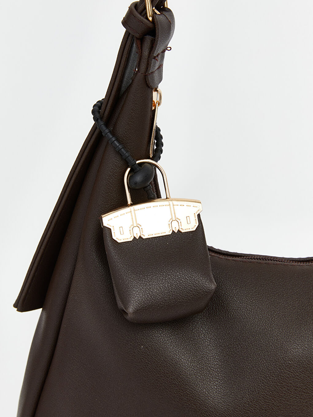 Kahverengi Deri Görünümlü Kaıdn Omuz Çantası-3