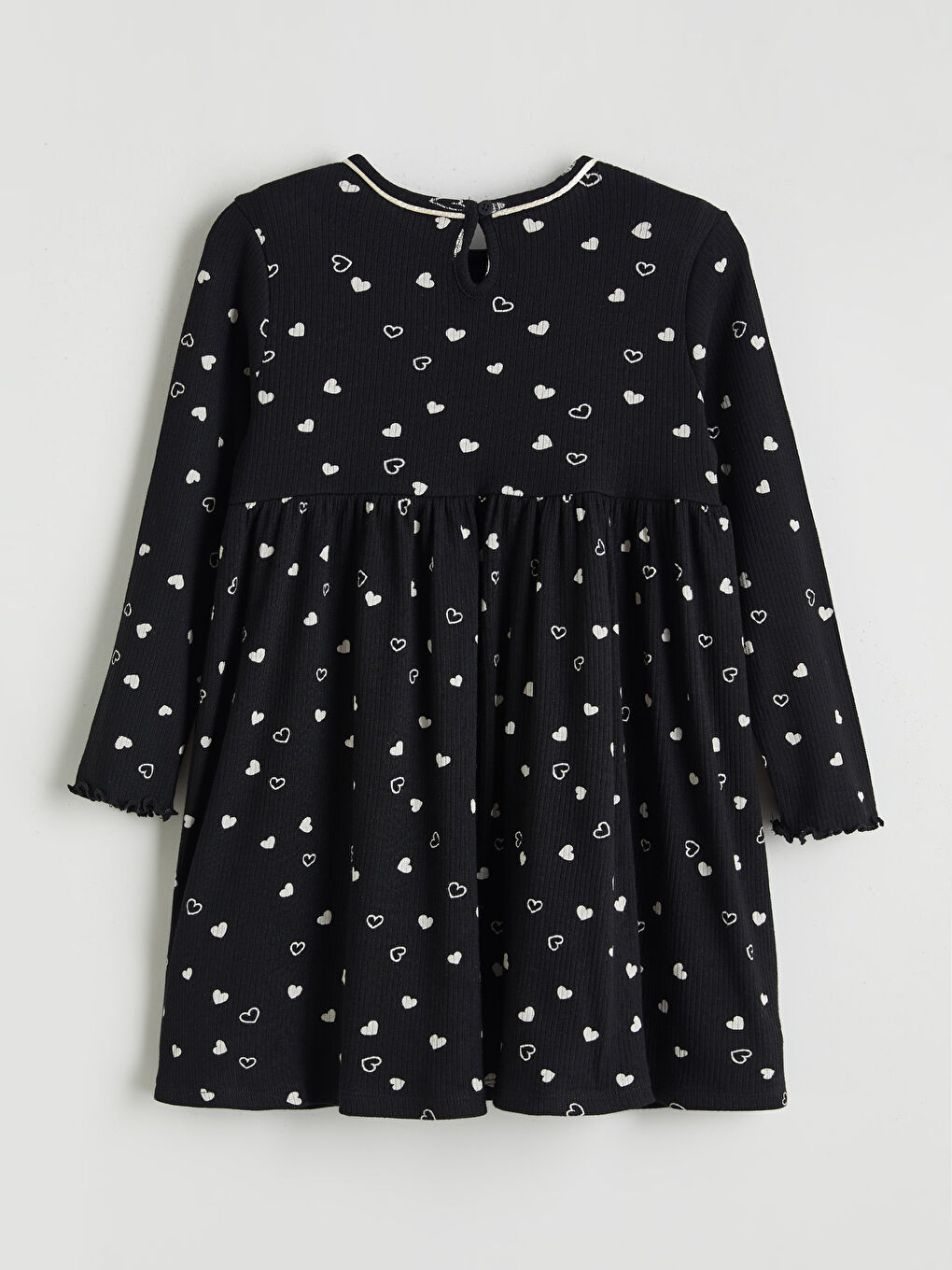 Siyah Fiyonk Detaylı Kız Çocuk Elbise-1