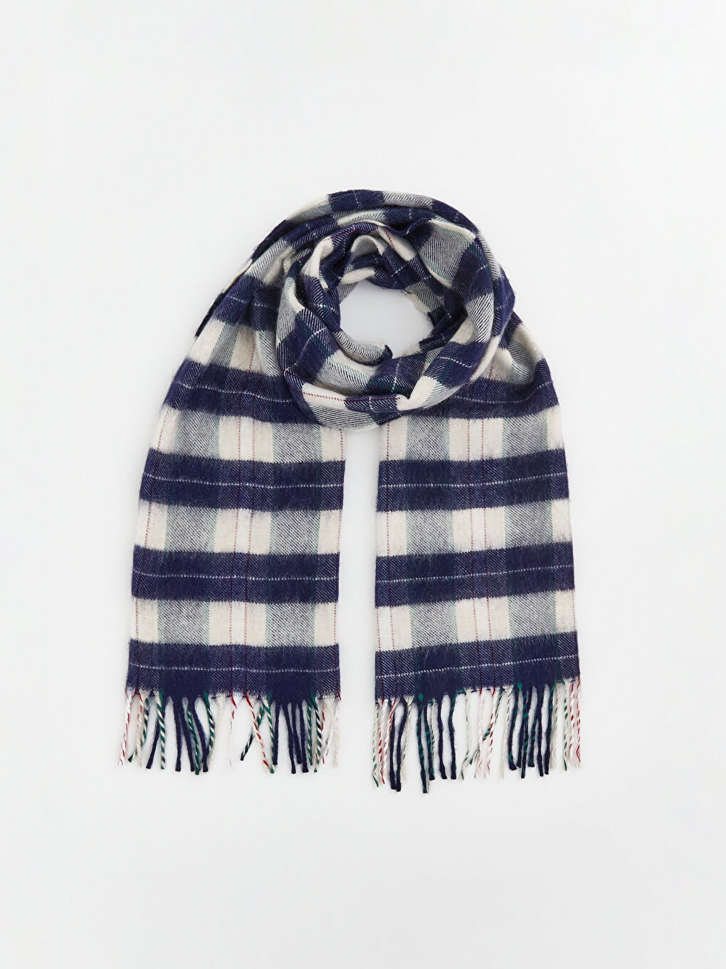 Lacivert Desenli Erkek Çocuk Atkı