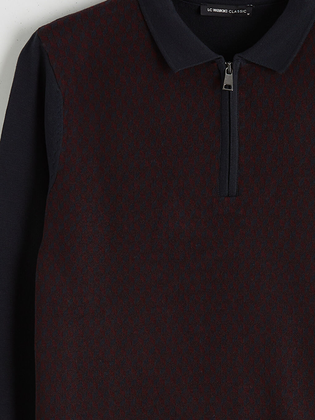 Lacivert Polo Yaka Erkek Triko Kazak-5