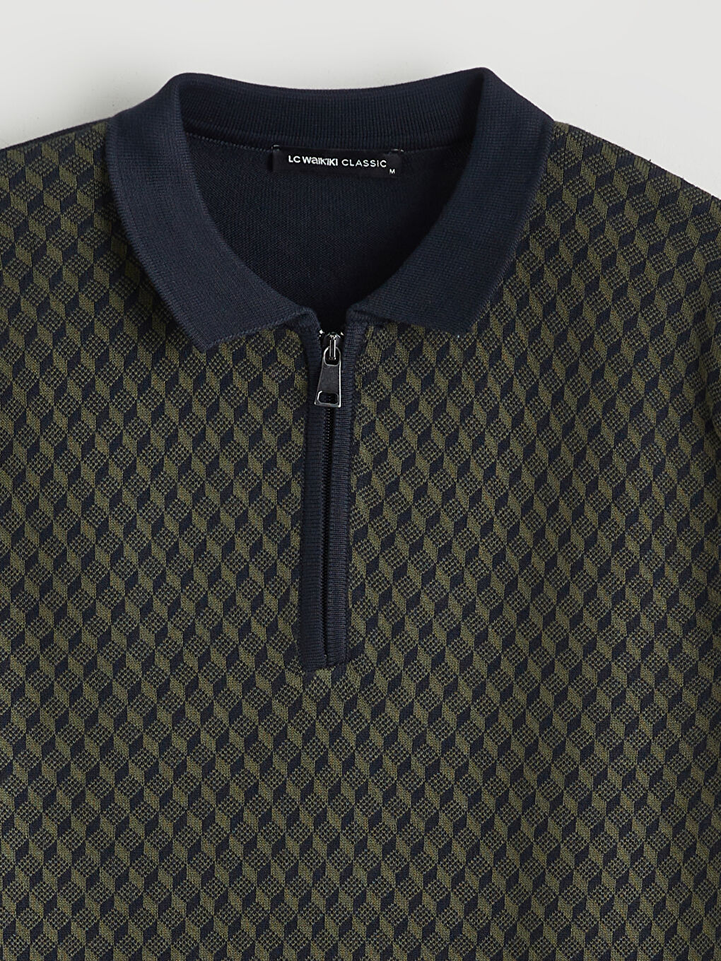 Siyah Polo Yaka Erkek Triko Kazak-5