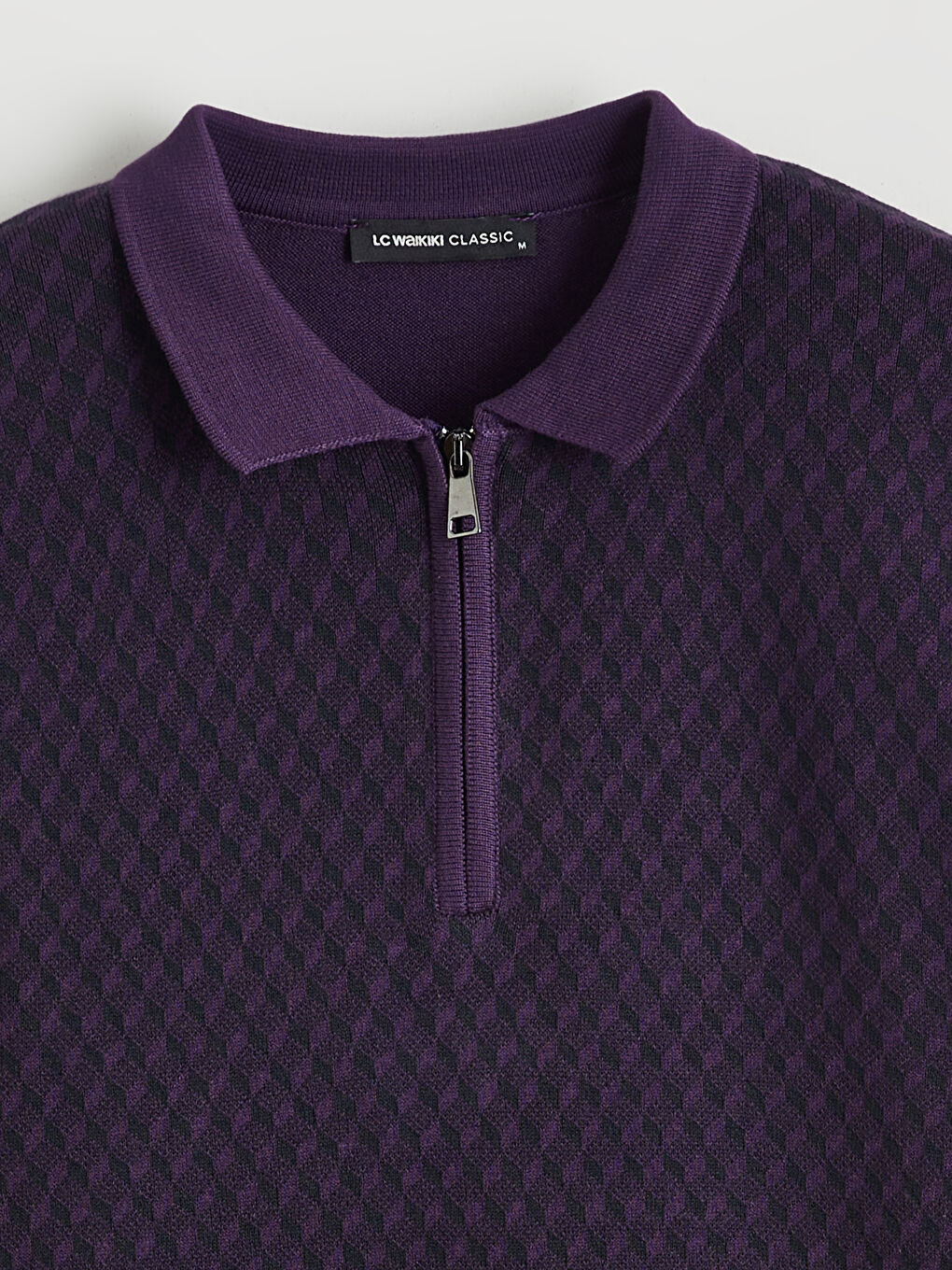 Mürdüm Polo Yaka Erkek Triko Kazak-5