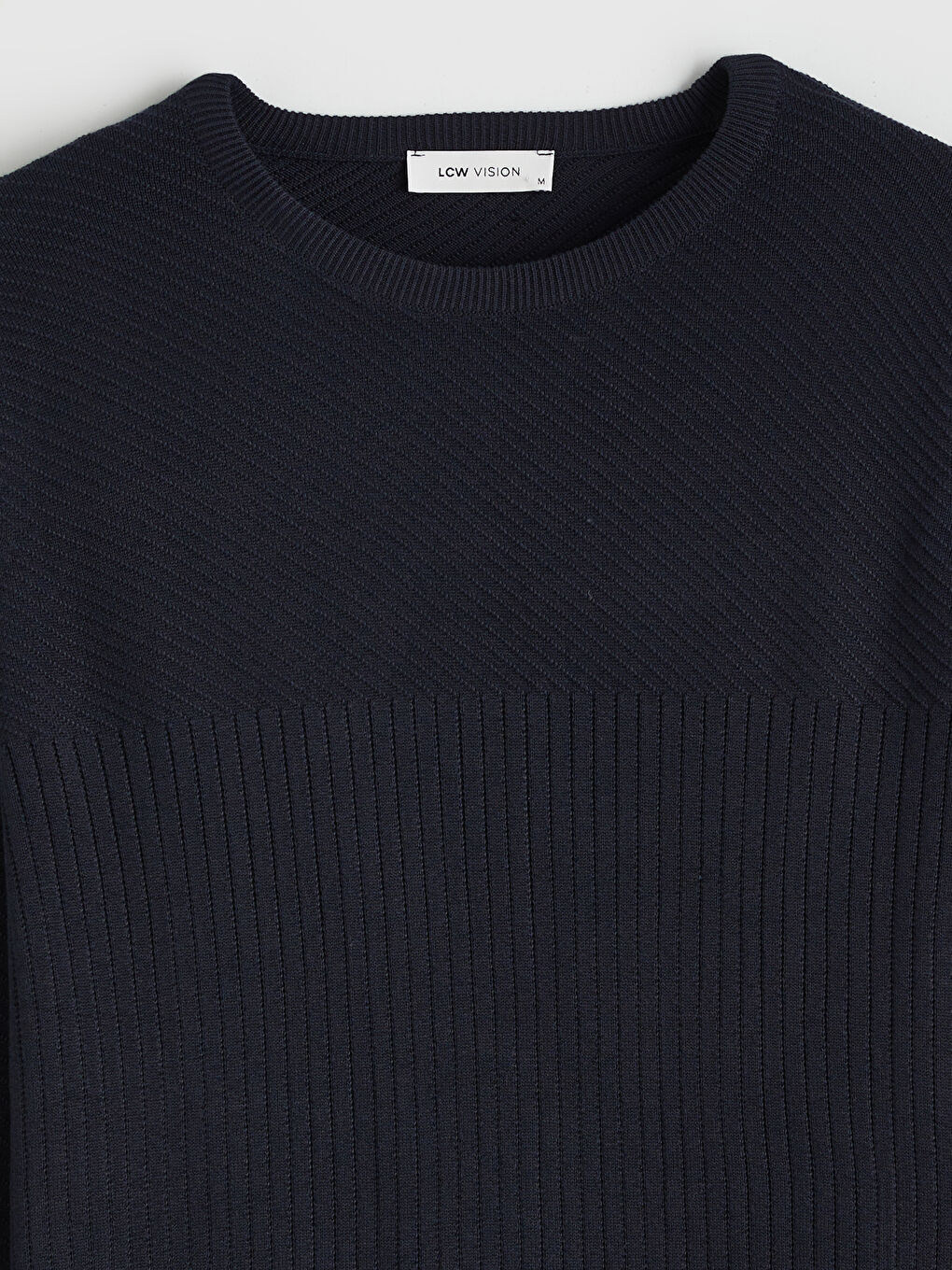 Lacivert Bisiklet Yaka Erkek Triko Kazak-1