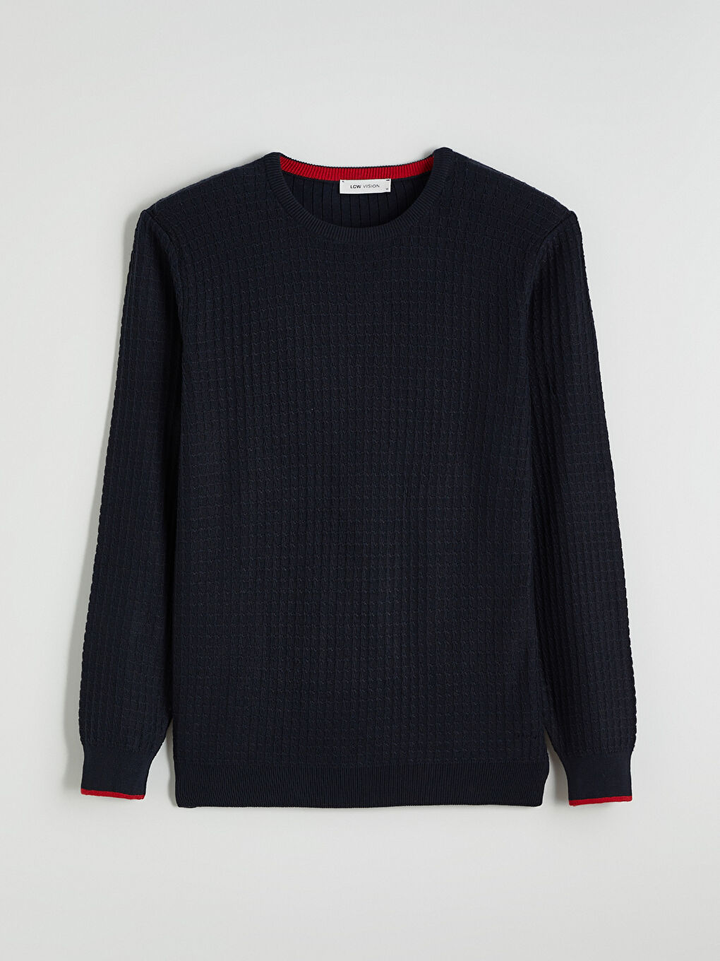 Lacivert Bisiklet Yaka Erkek Triko Kazak-5