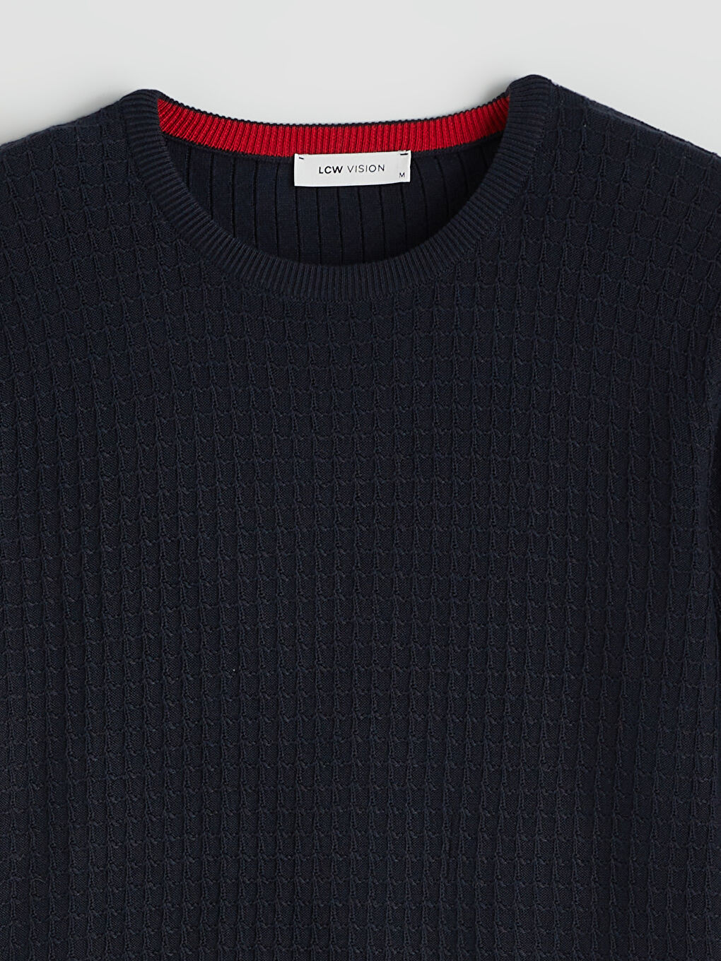 Lacivert Bisiklet Yaka Erkek Triko Kazak-6