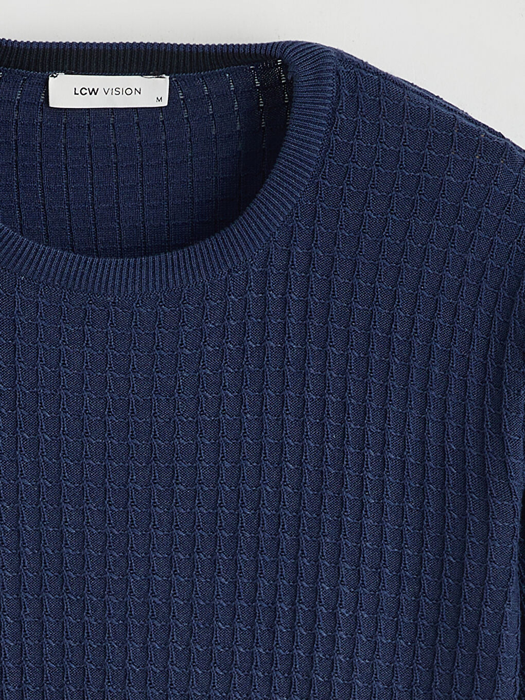 Crew Neck Long Sleeve Men's Tricot Sweater-5